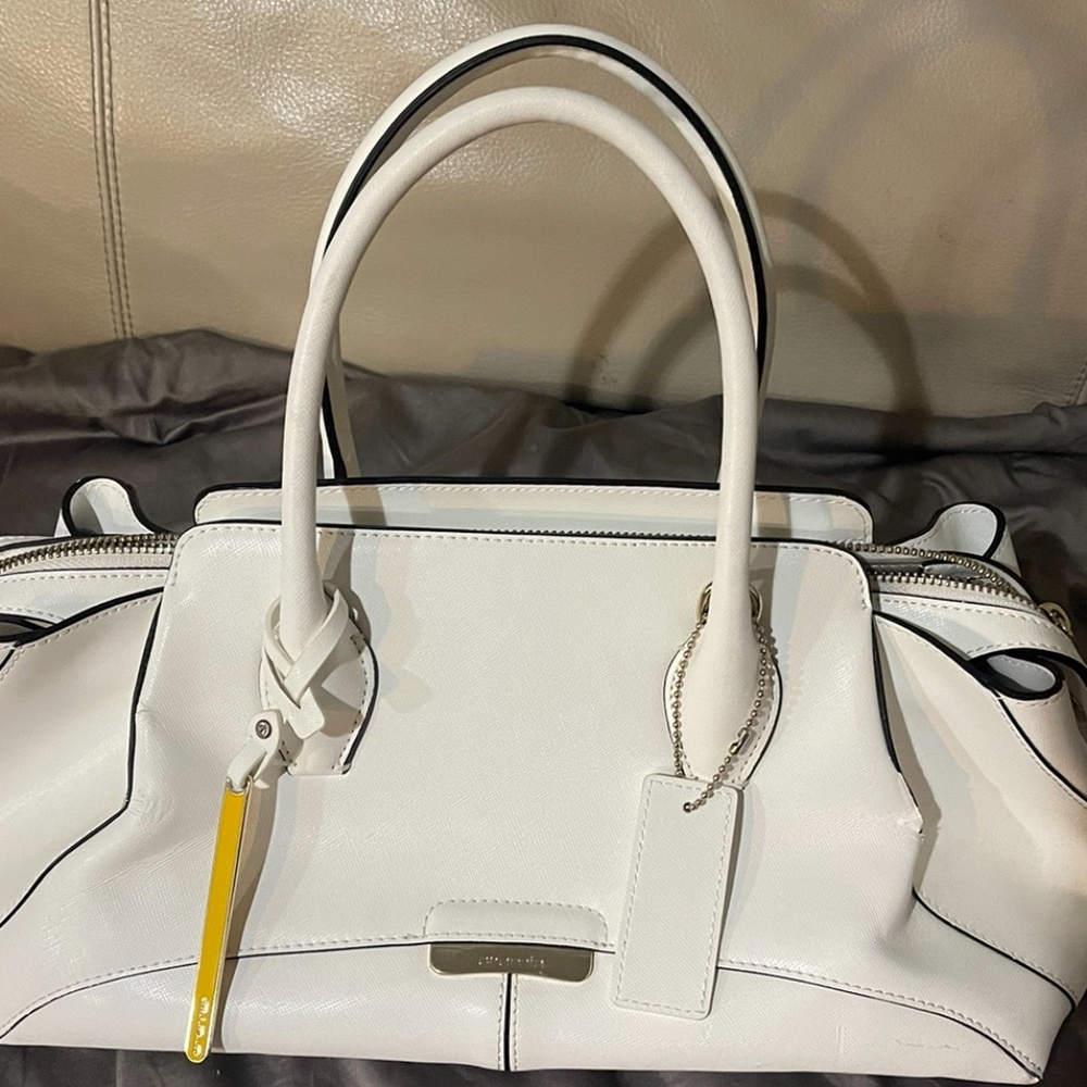 CYBER SPECIAL White Italian Leather Cromia Handbag